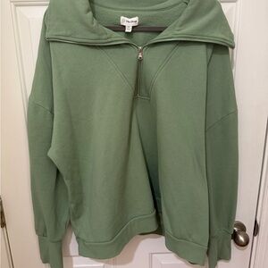 Women's Green Half Zip